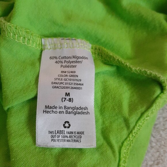 Way to Celebrate St. Patrick's Day Girl's Size M (7-8) Green Rainbow T-Shirt - Picture 6 of 7